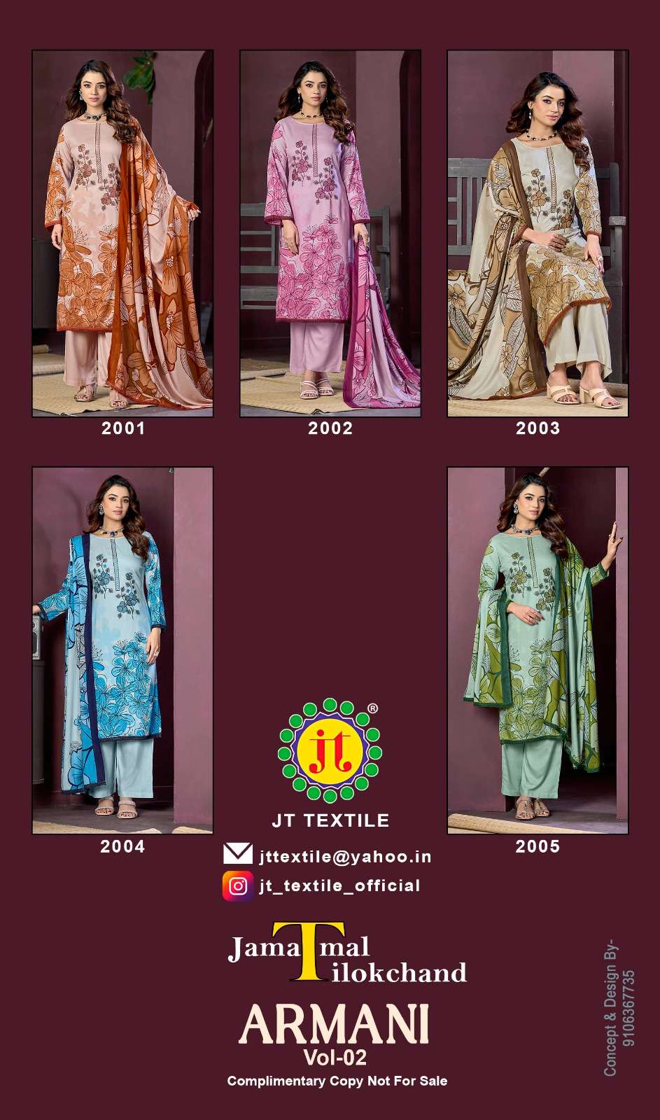 Jt Textile Armani Vol - 02 - Amrah Wholesale