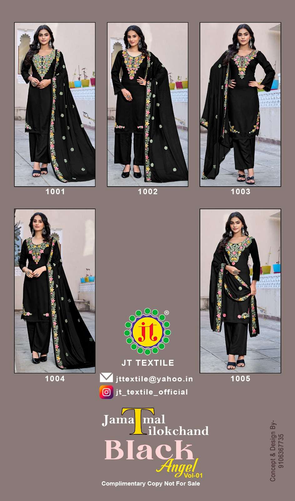 Jt Textile Black Angel Vol - 01 - Amrah Wholesale