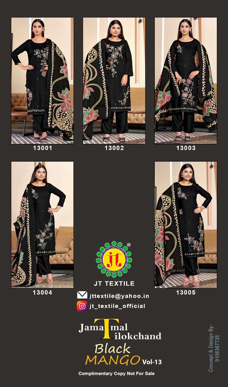 Jt Textile Black Mango Vol-13