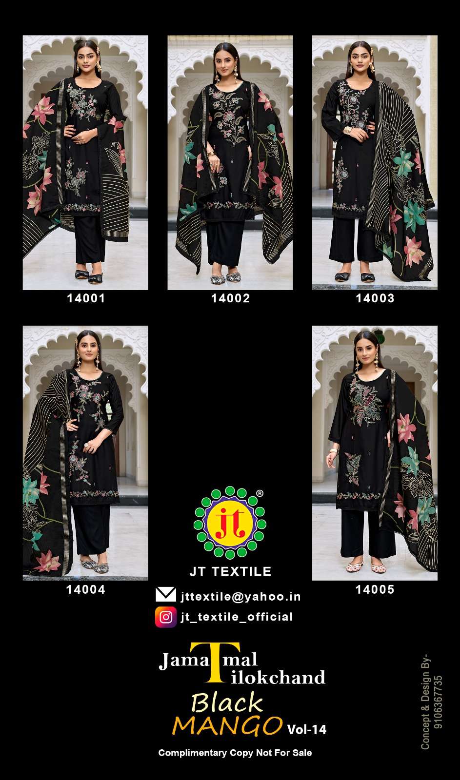 Jt Textile Black Mango Vol - 14 - Amrah Wholesale