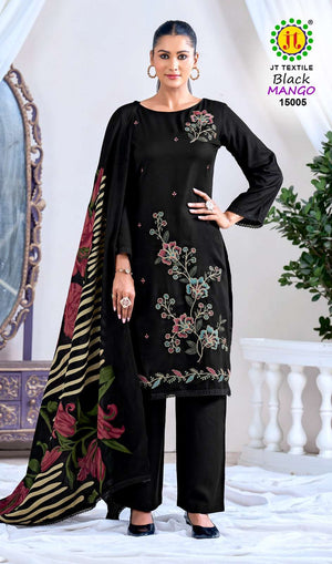 JT Textile Black Mango Vol - 15 Rayon Dress Material Wholesale Surat India - Amrah Wholesale