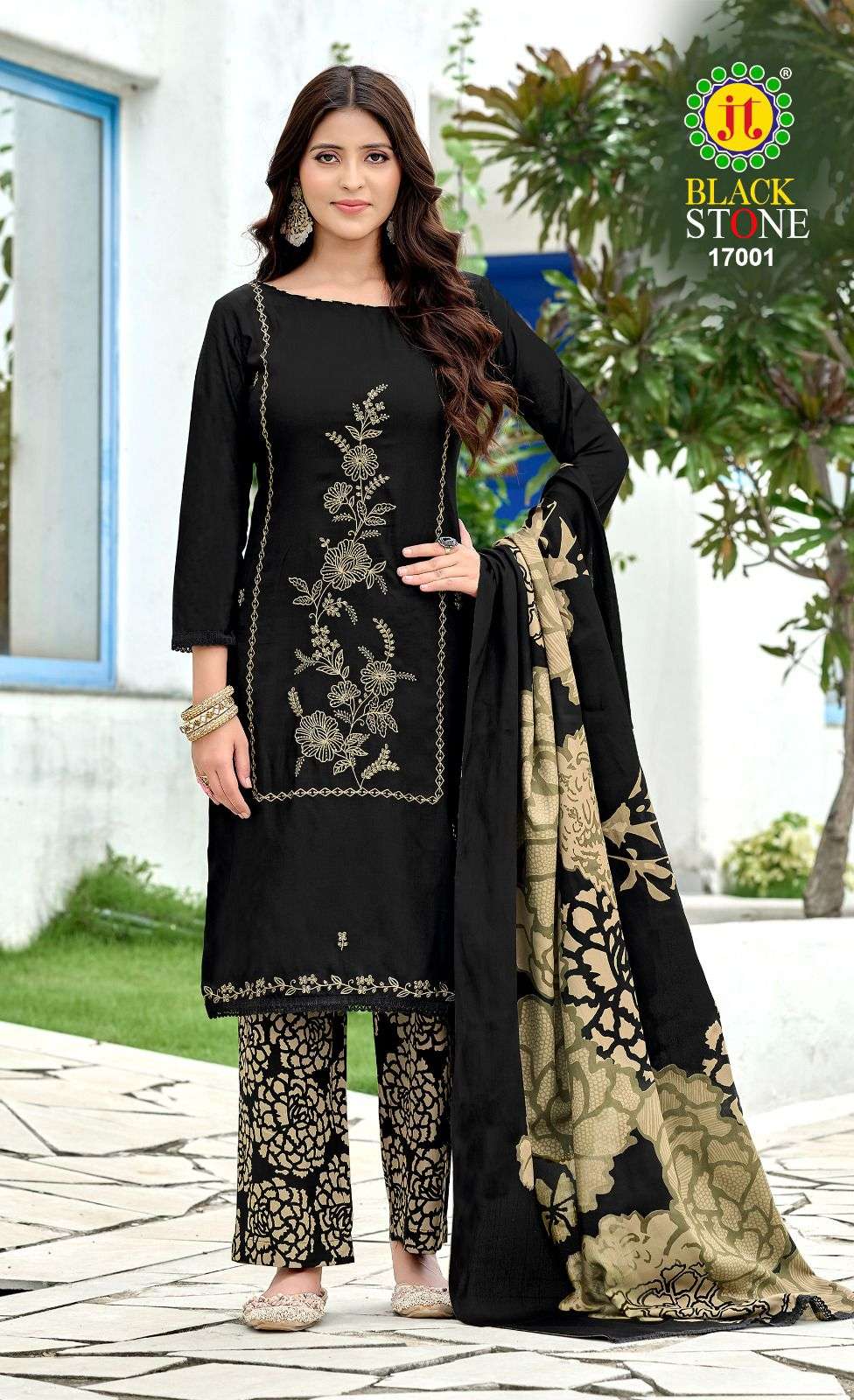 Jt Textile Black Stone Vol-17