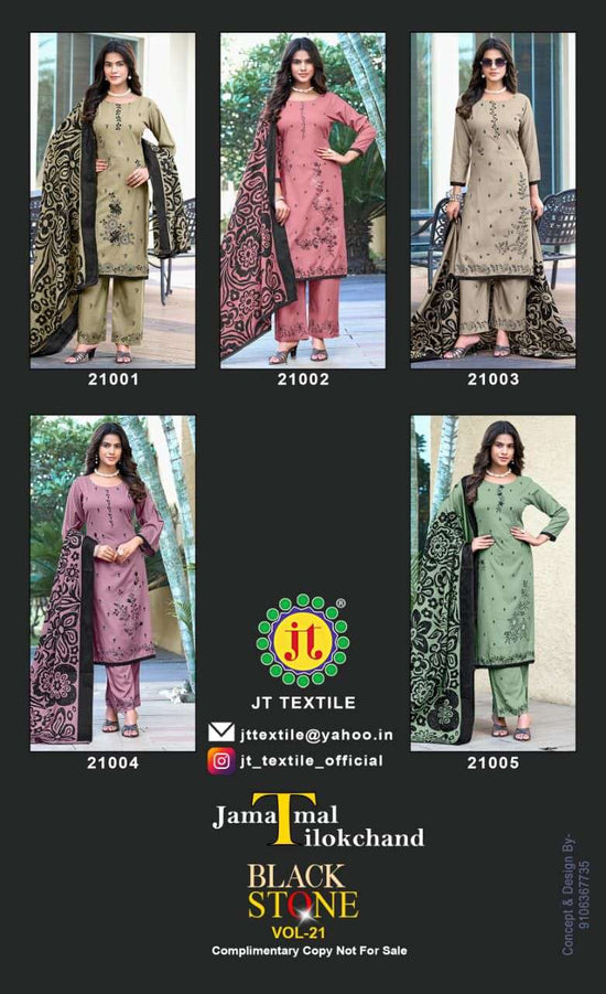 Jt Textile Black Stone Vol-21