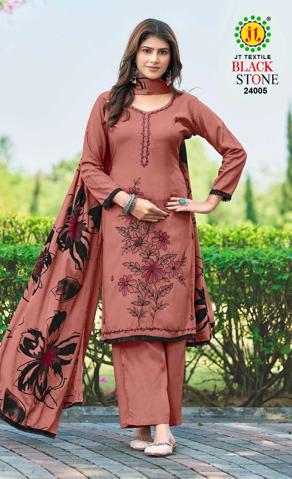 Jt Textile Black Stone Vol-24