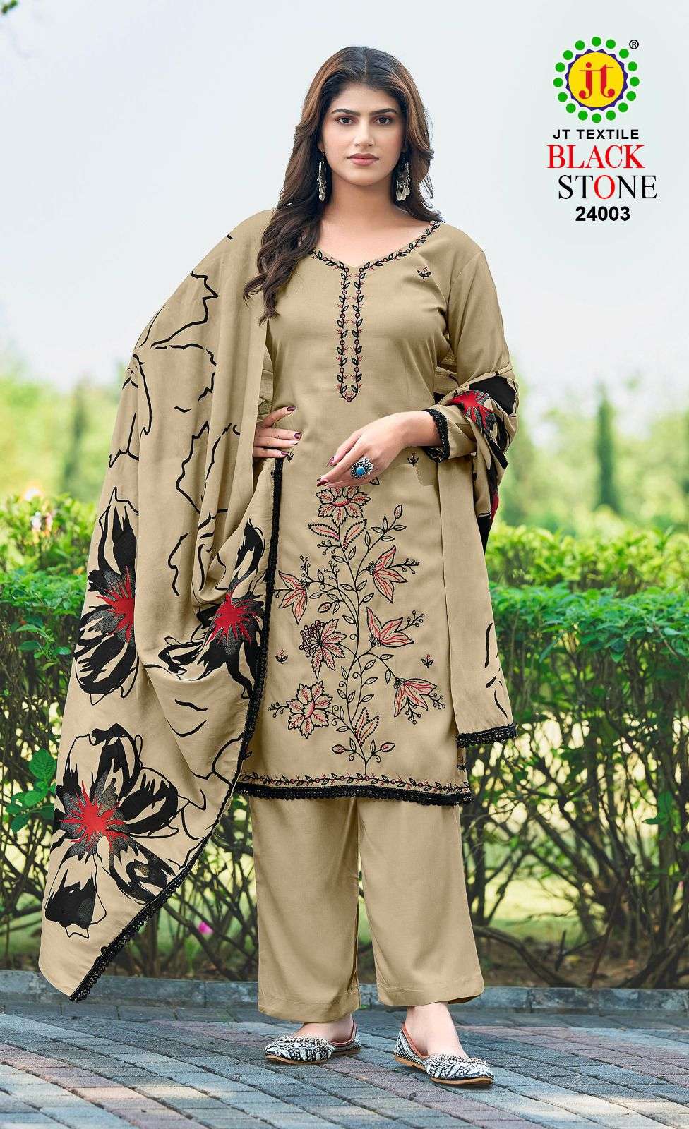 Jt Textile Black Stone Vol-24