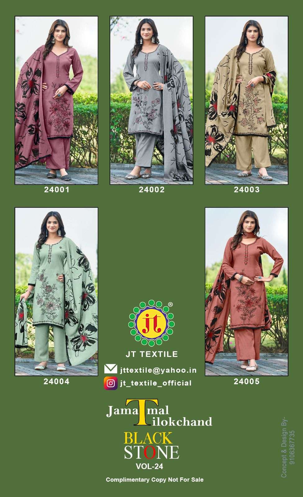 Jt Textile Black Stone Vol-24
