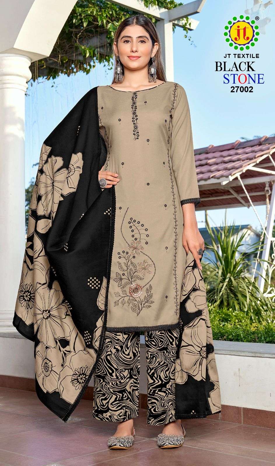 Jt Textile Black Stone Vol-27