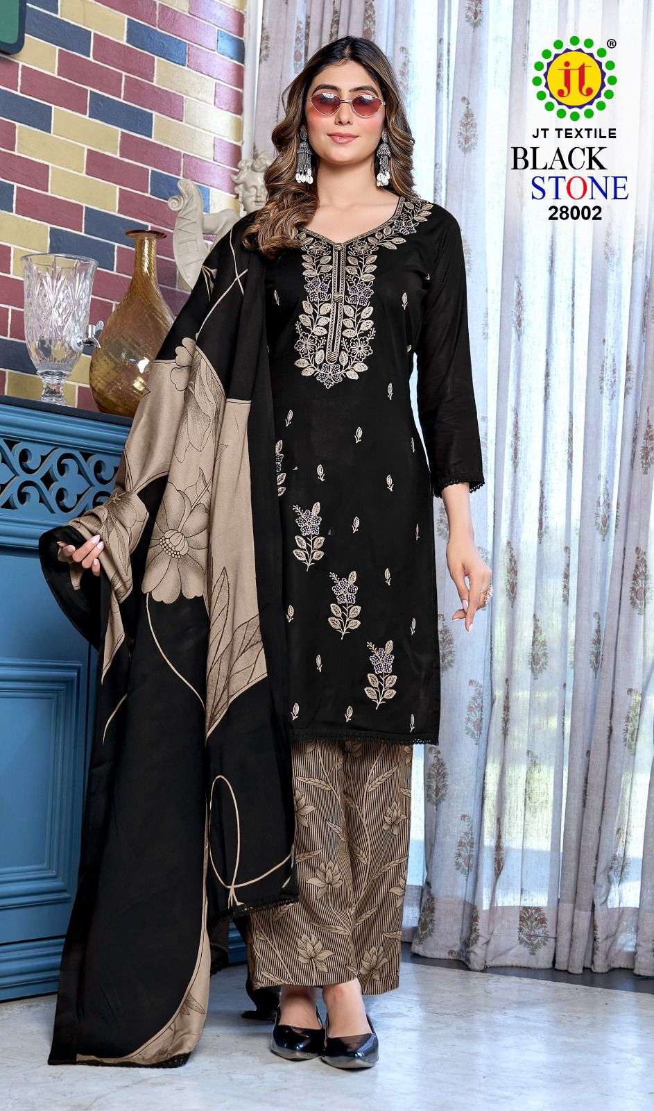 Jt Textile Black Stone Vol-28