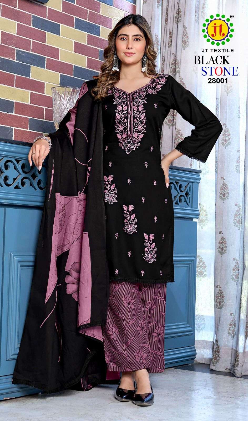 Jt Textile Black Stone Vol-28
