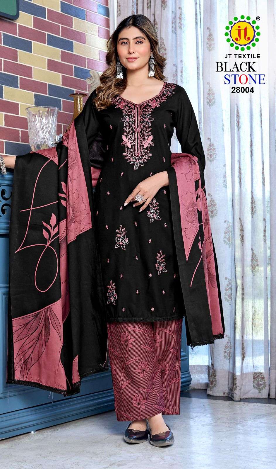 Jt Textile Black Stone Vol-28