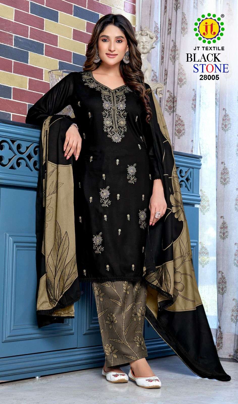 Jt Textile Black Stone Vol-28