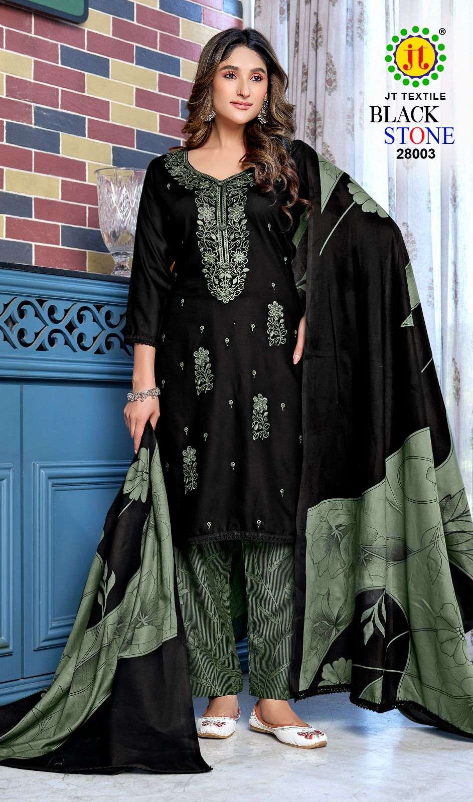 Jt Textile Black Stone Vol-28
