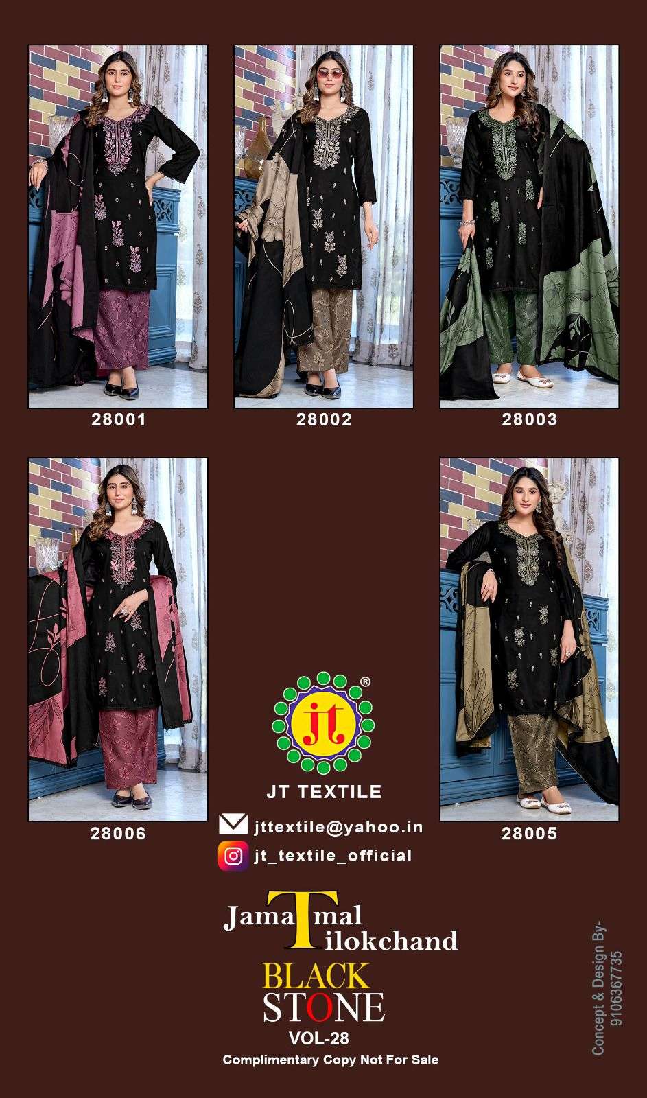 Jt Textile Black Stone Vol-28