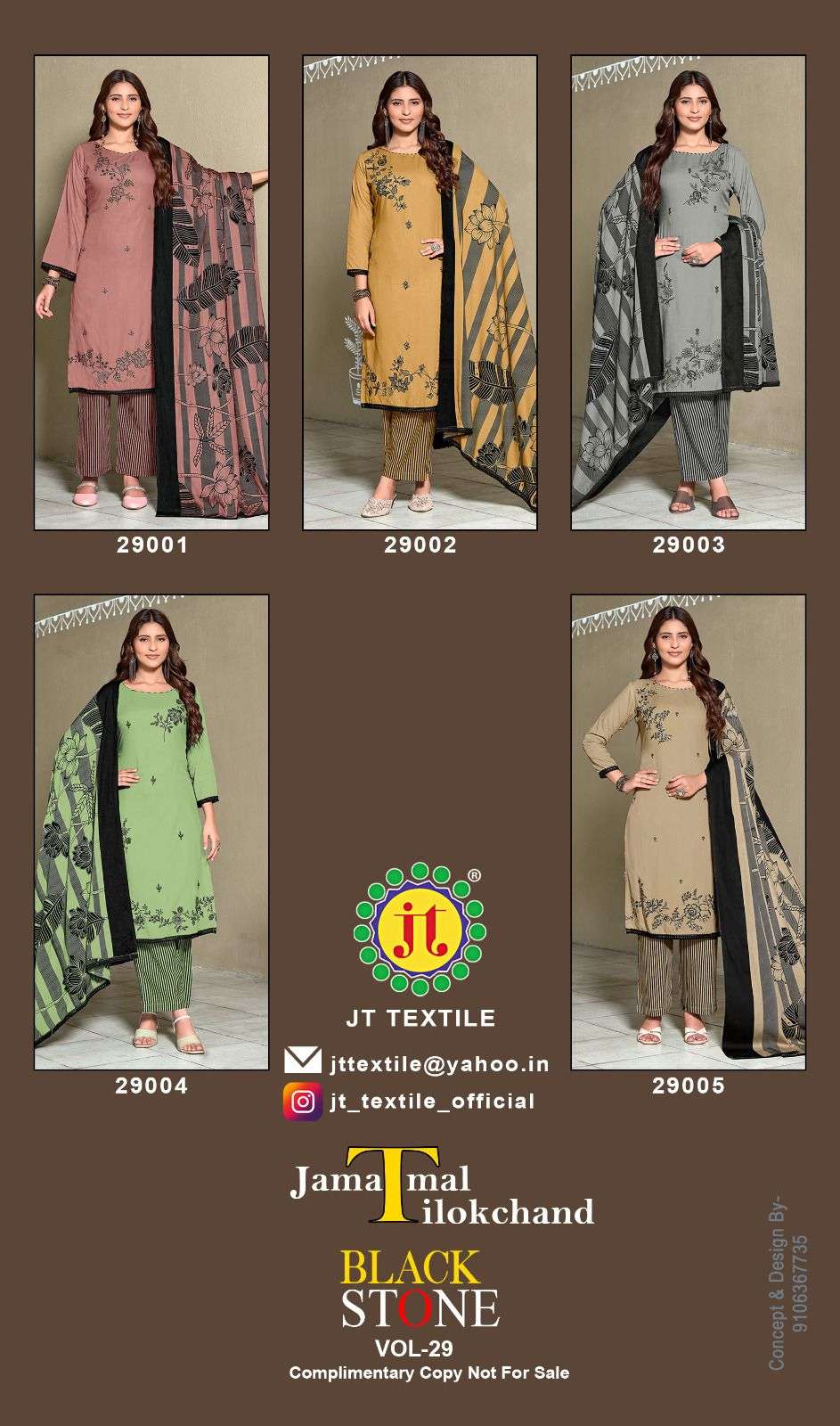 Jt Textile Black Stone Vol-29
