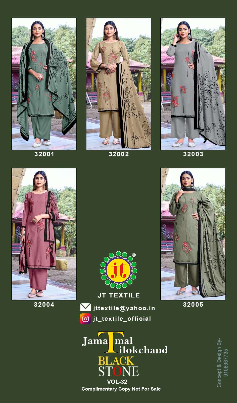Jt Textile Black Stone Vol-32