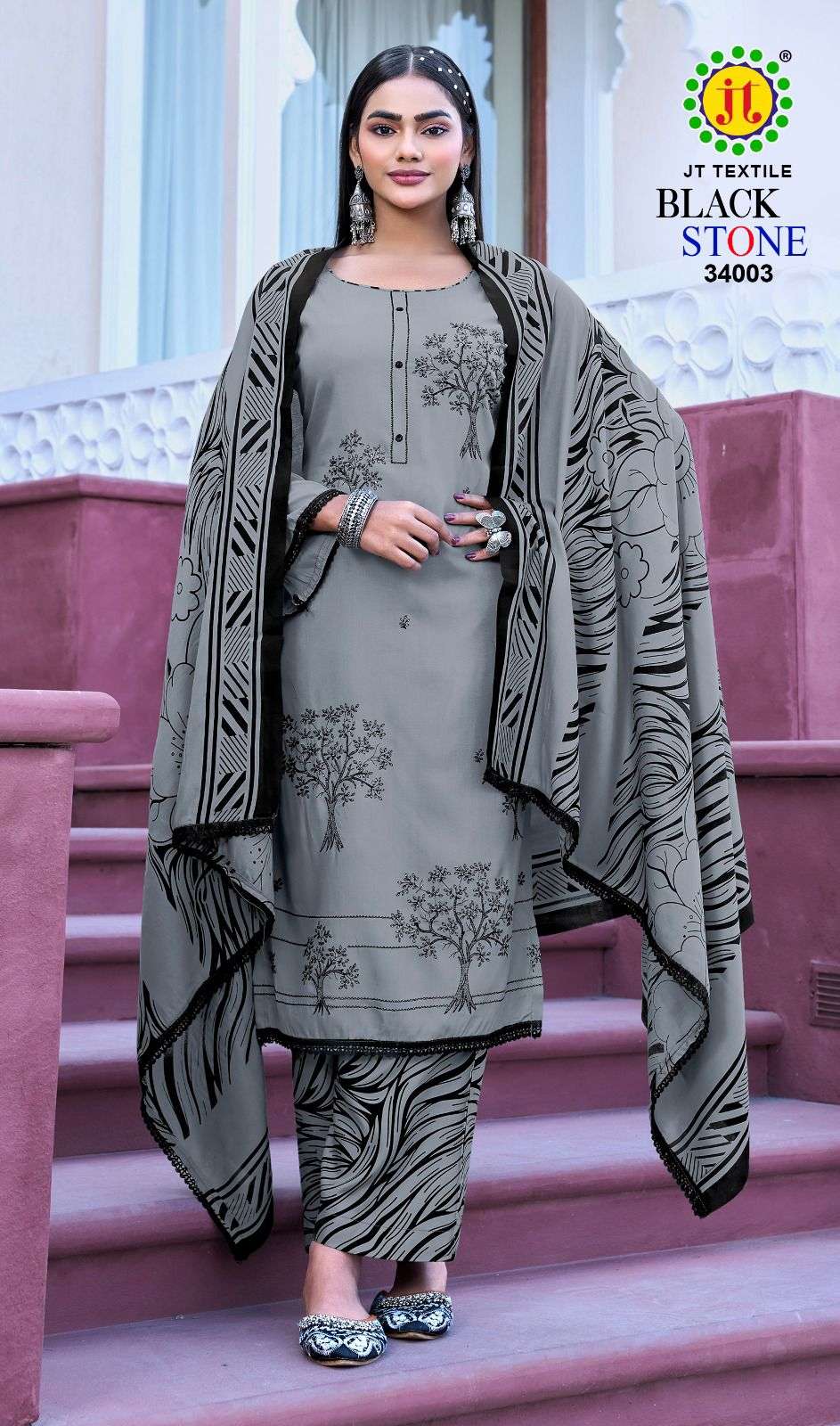 Jt Textile Black Stone Vol-34
