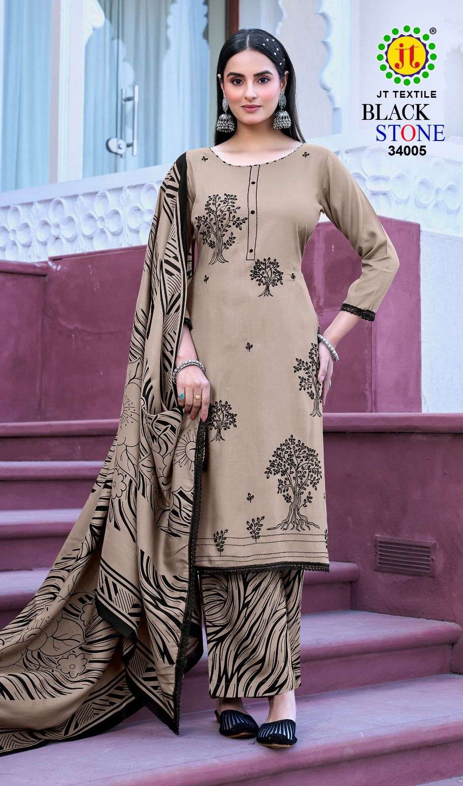 Jt Textile Black Stone Vol-34