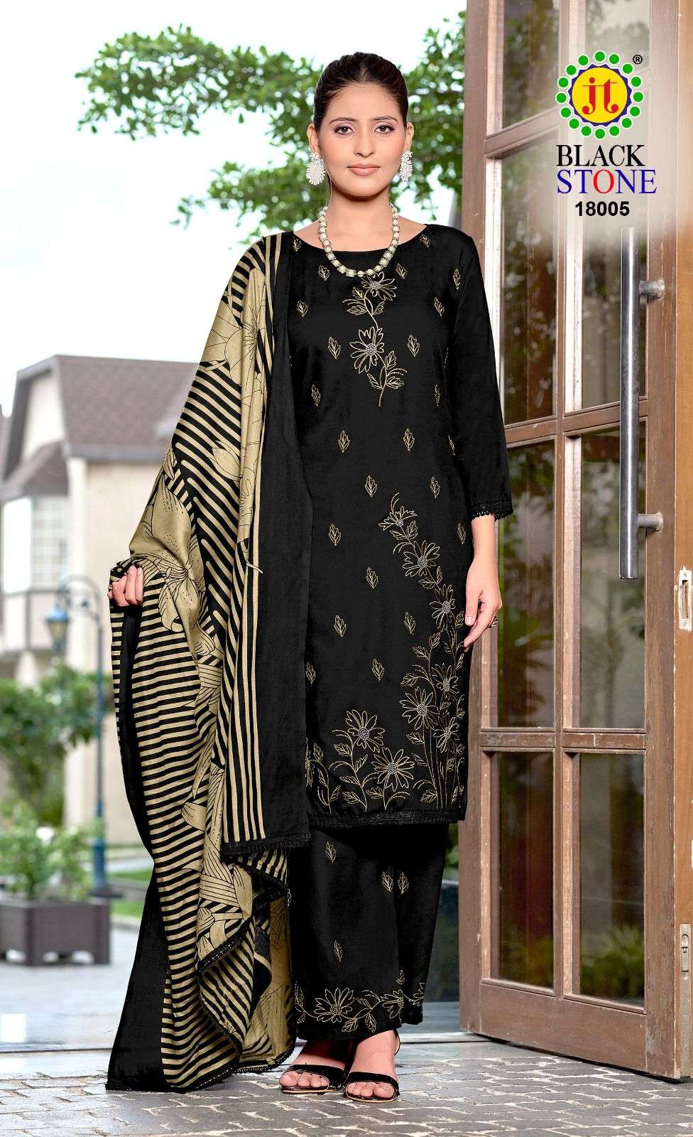 Jt Textile Black Stone Vol-18