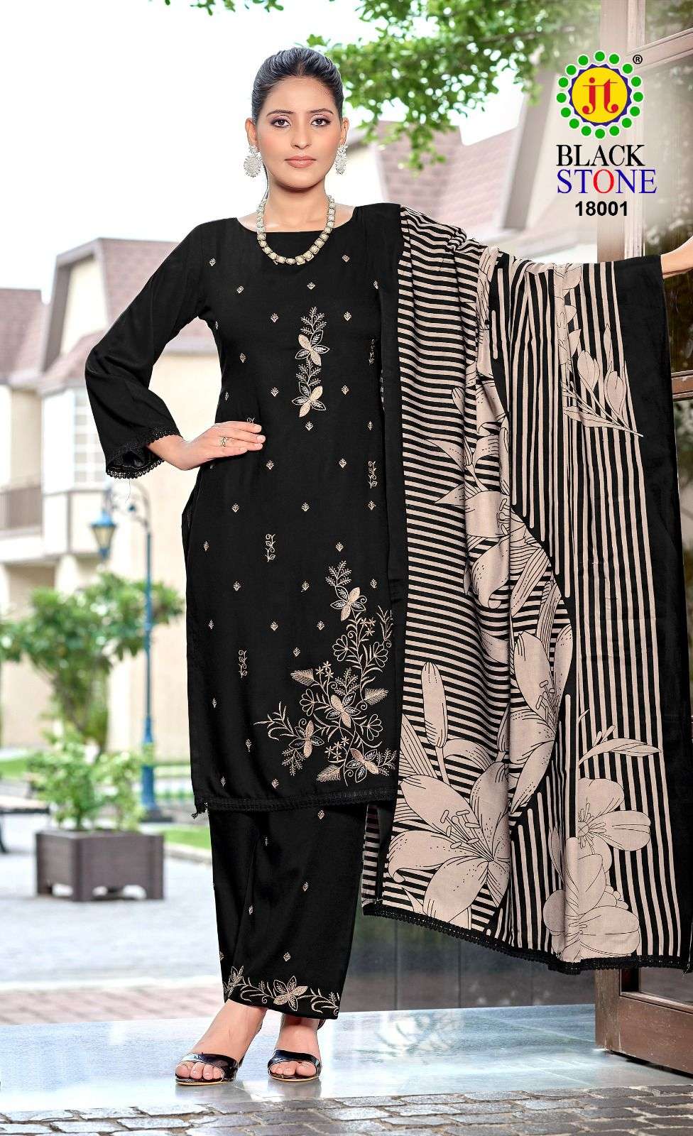 Jt Textile Black Stone Vol-18