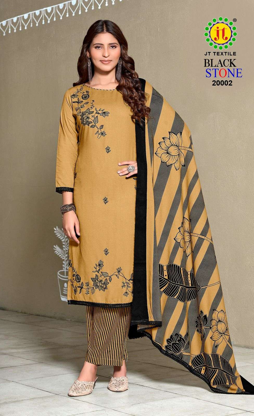 Jt Textile Black Stone Vol- 201