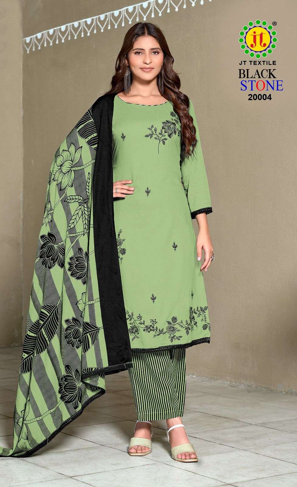 Jt Textile Black Stone Vol- 201