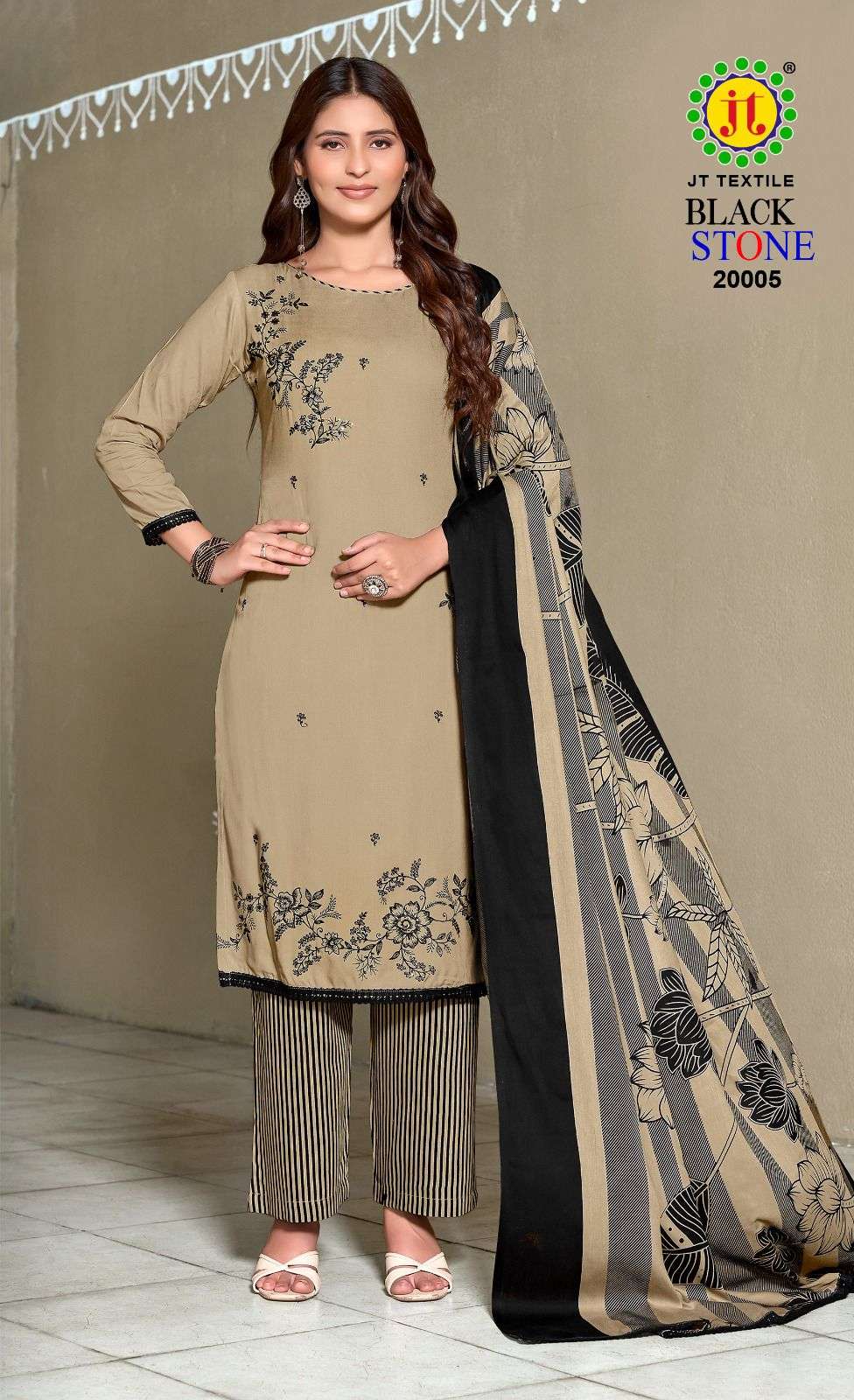 Jt Textile Black Stone Vol- 201
