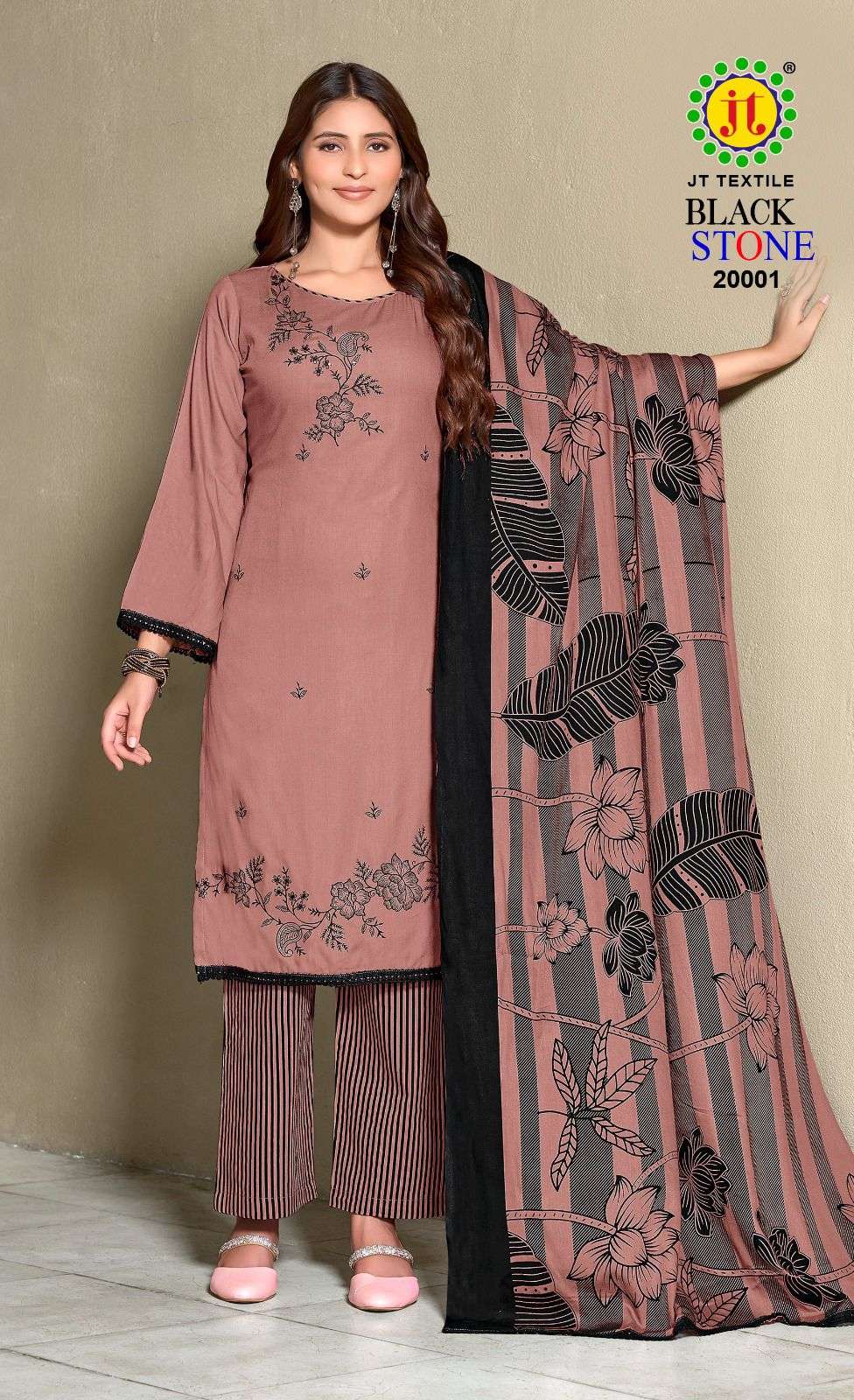 Jt Textile Black Stone Vol- 201