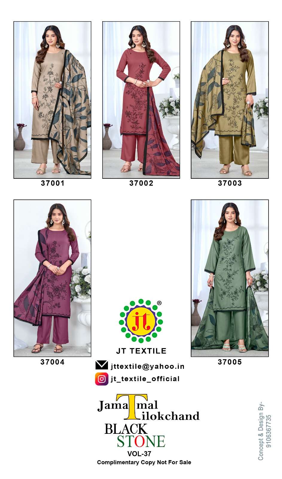 Jt Textile Black Stone Vol - 37 - Amrah Wholesale