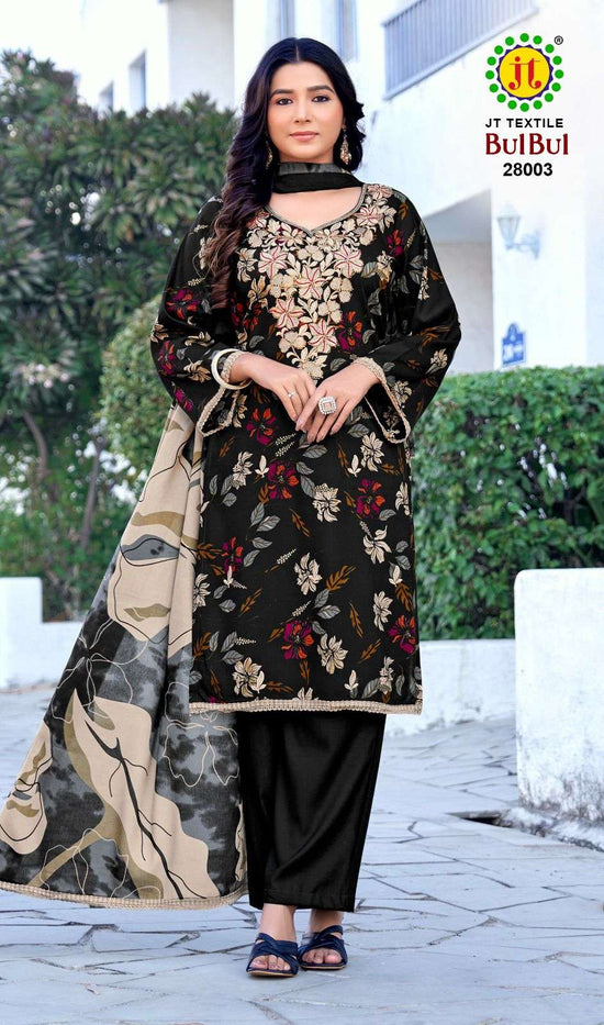 JT Textile Bulbul Rayon Printed Unstitched Dress Material - Amrah Wholesale