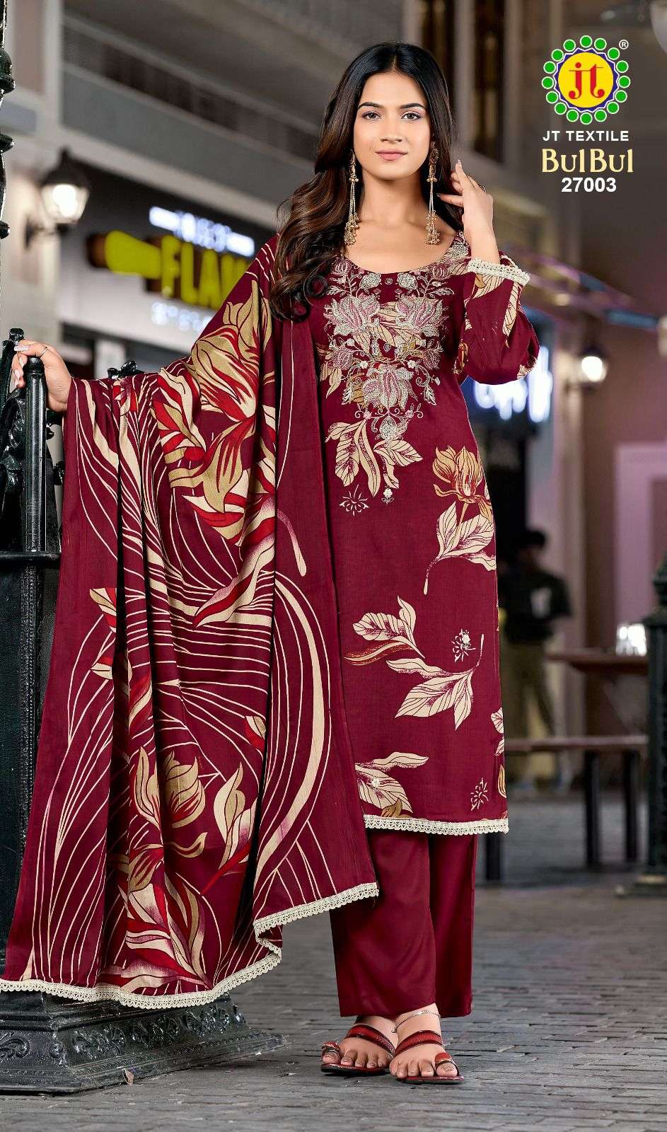 JT TEXTILE BULBUL VOL - 27 Rayon Pakistani Suit - Amrah Wholesale
