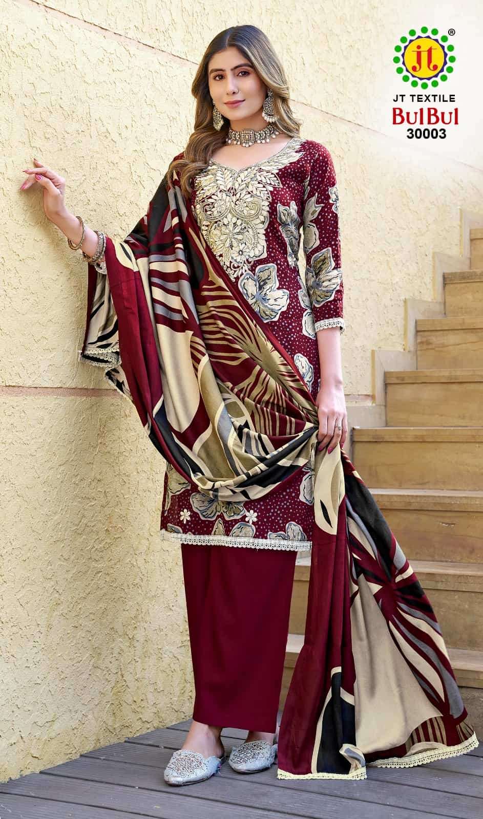 JT Textile Bulbul Vol 30 Rayon Dress Material