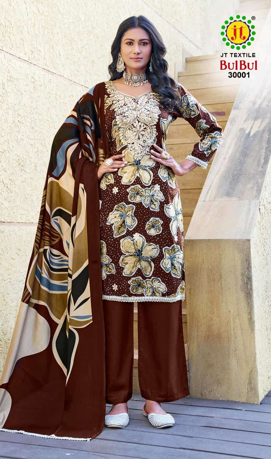 JT Textile Bulbul Vol 30 Rayon Dress Material