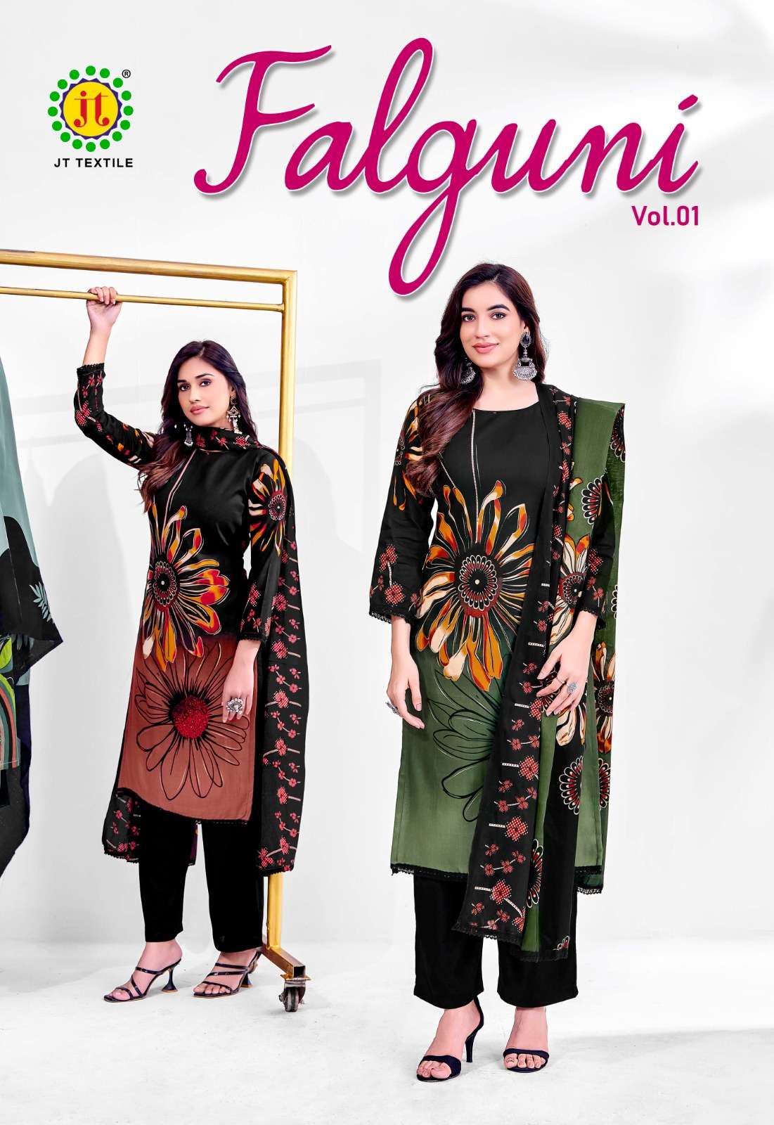 JT Textile Falguni Vol 1 Rayon Dress Material