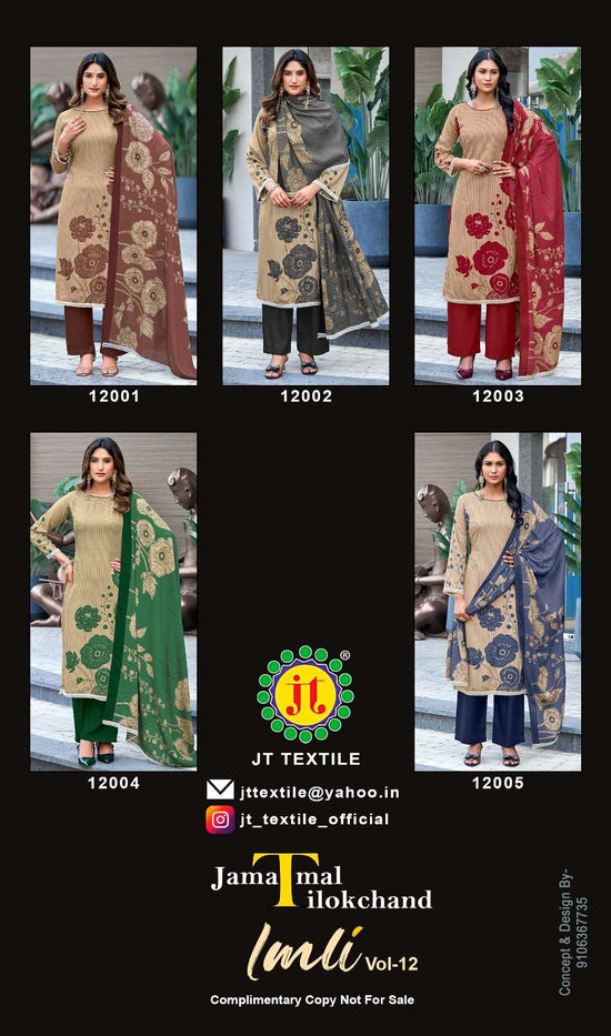 Jt Textile Imli Vol - 12 - Amrah Wholesale