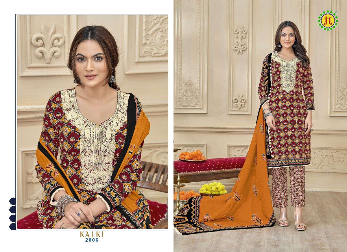 JT Textile Kalki Vol - 02 Cotton Dress Material - Amrah Wholesale