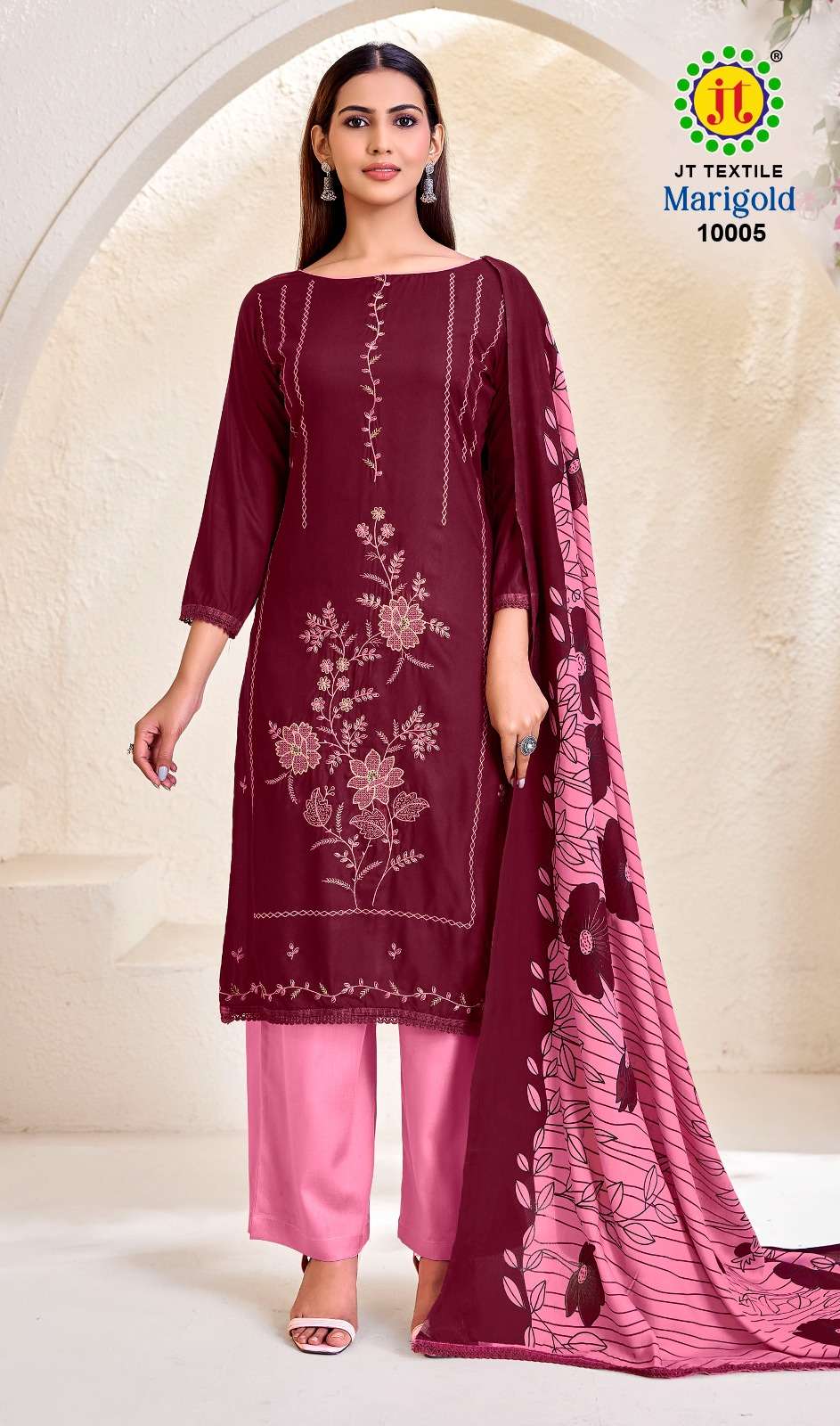 JT Textile Marigold Vol 10 Rayon Pakistani Suit