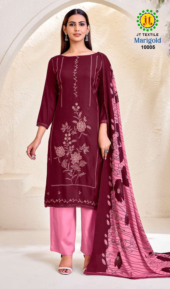 JT Textile Marigold Vol 10 Rayon Pakistani Suit