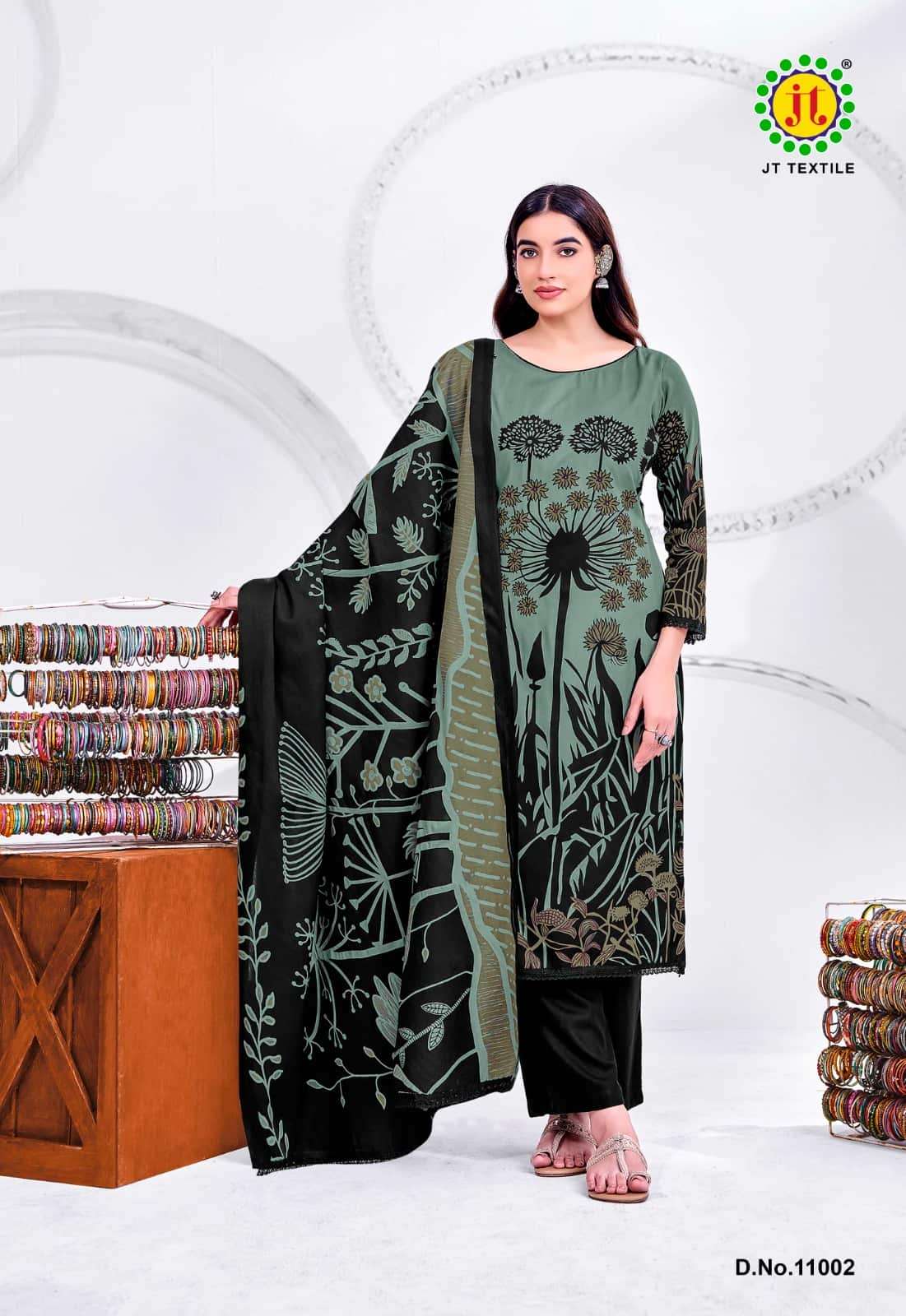 JT Textile Nigaar Vol 11 Rayon Dress Material