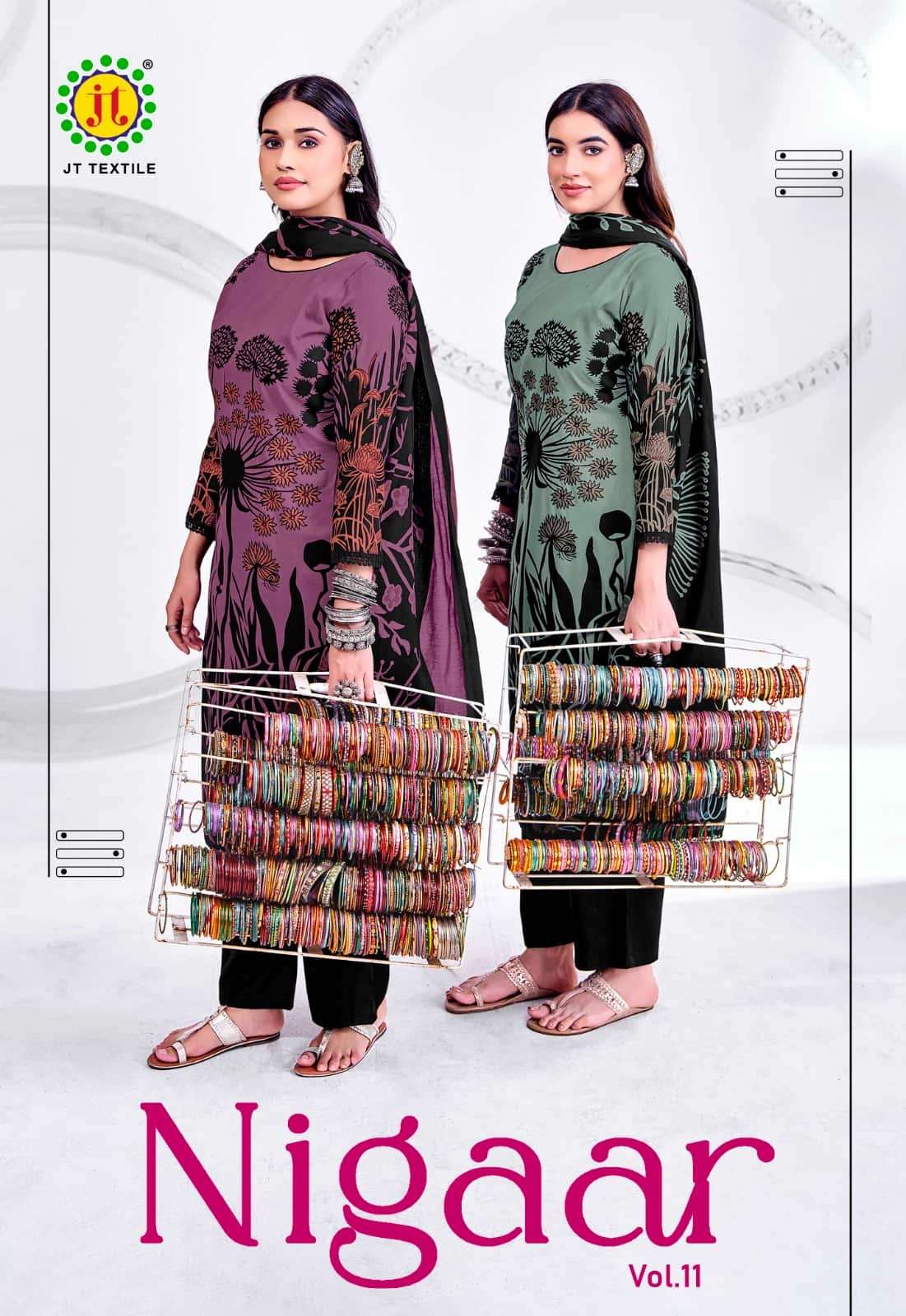JT Textile Nigaar Vol 11 Rayon Dress Material