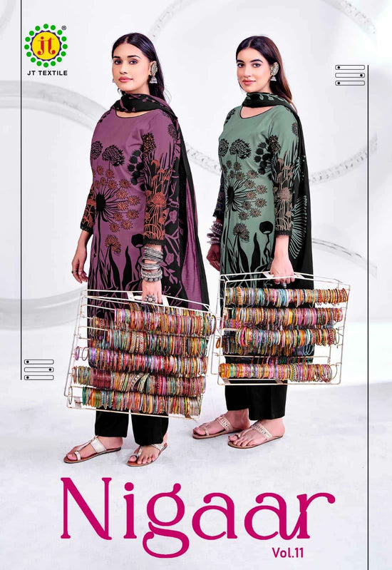 JT Textile Nigaar Vol 11 Rayon Dress Material
