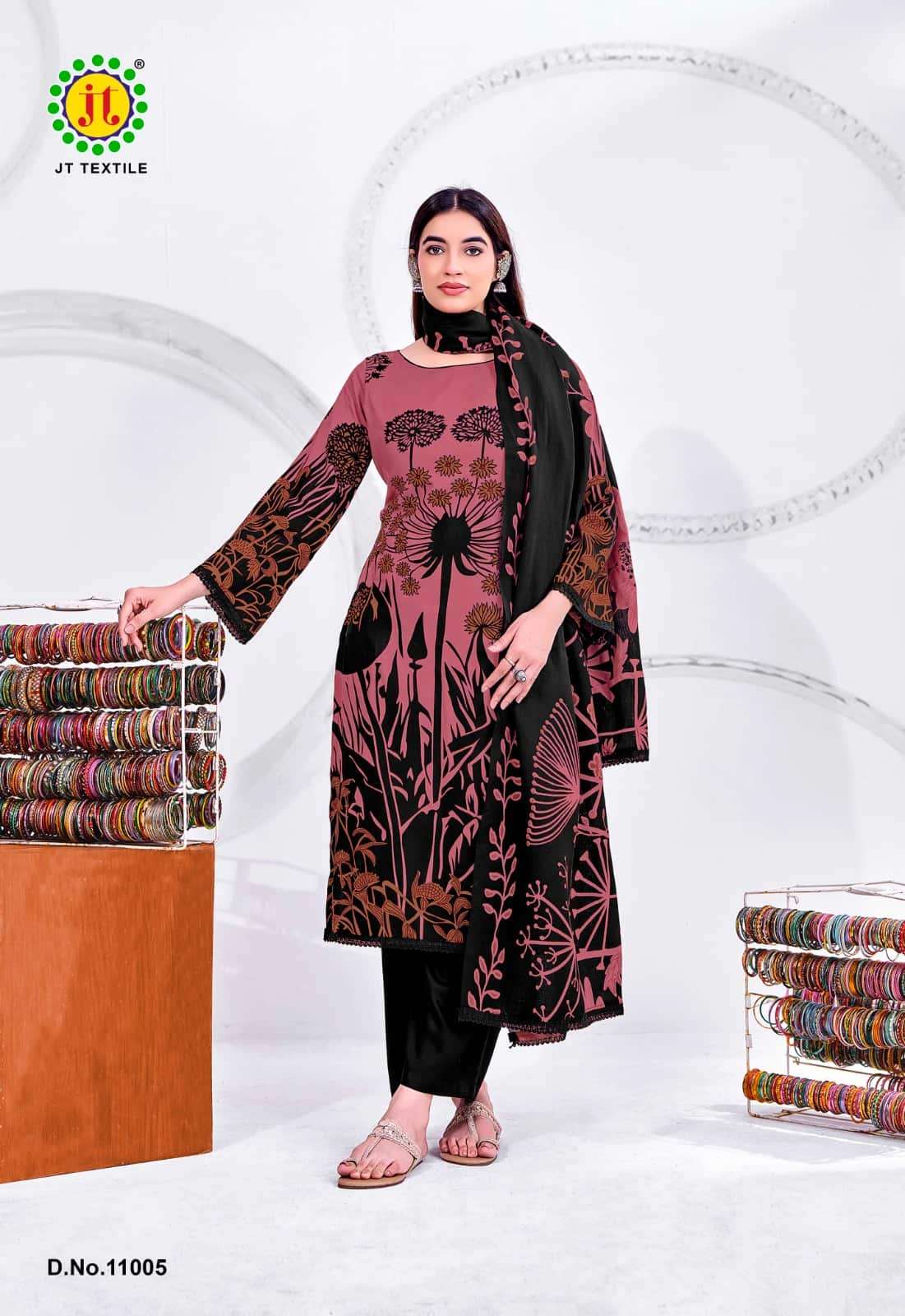 JT Textile Nigaar Vol 11 Rayon Dress Material