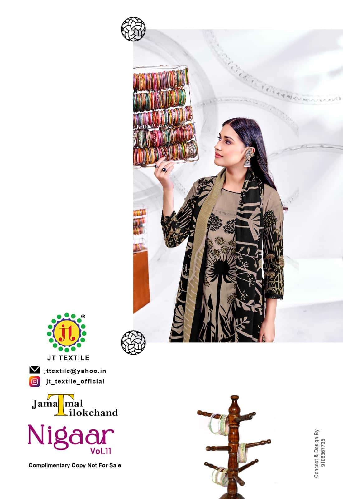 JT Textile Nigaar Vol 11 Rayon Dress Material