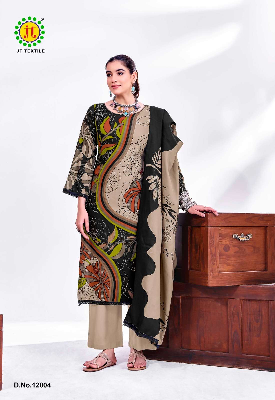 JT Textile Nigaar Vol 12 Rayon Dress Material - Amrah Wholesale