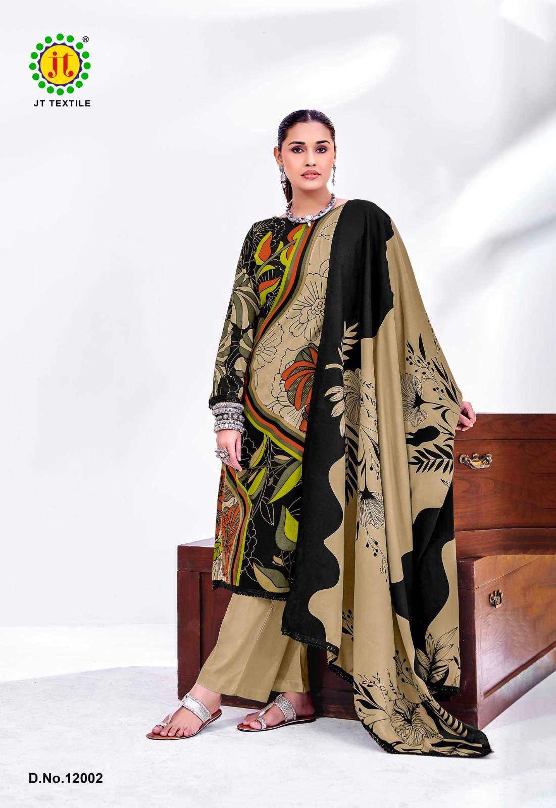 JT Textile Nigaar Vol 12 Rayon Dress Material - Amrah Wholesale