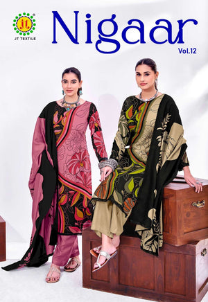 JT Textile Nigaar Vol 12 Rayon Dress Material