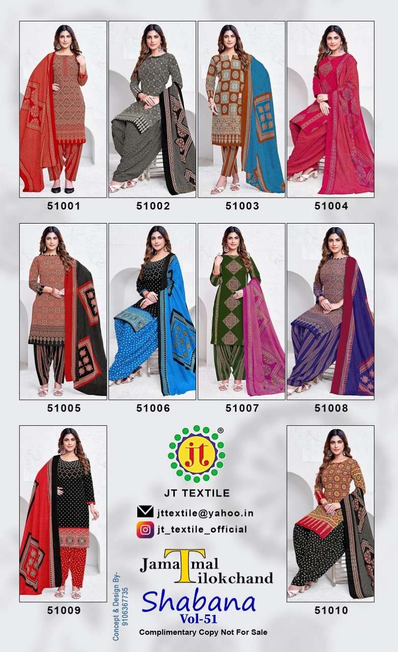 Jt Textile Shabana Vol-51