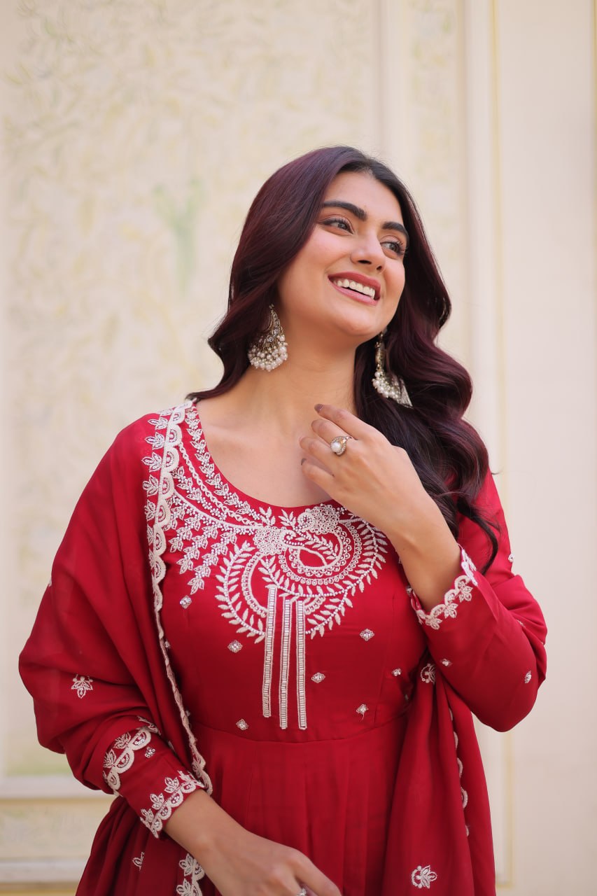 Ka 1246 Mul Chanderi Kurti Set Wholesale Surat