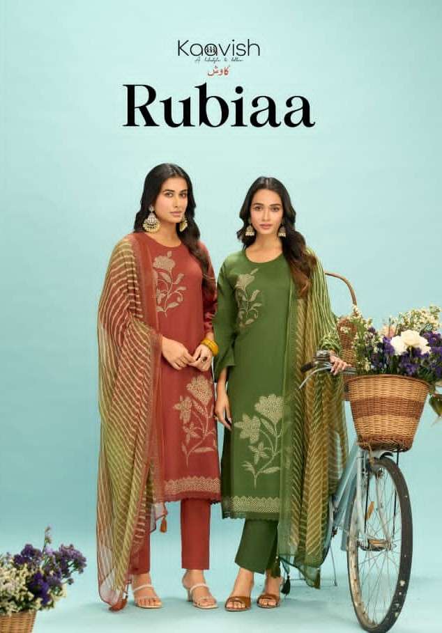 Kaavish Fashion Rubiaa Pure Lawn Cotton Pakistani Suit - Amrah Wholesale