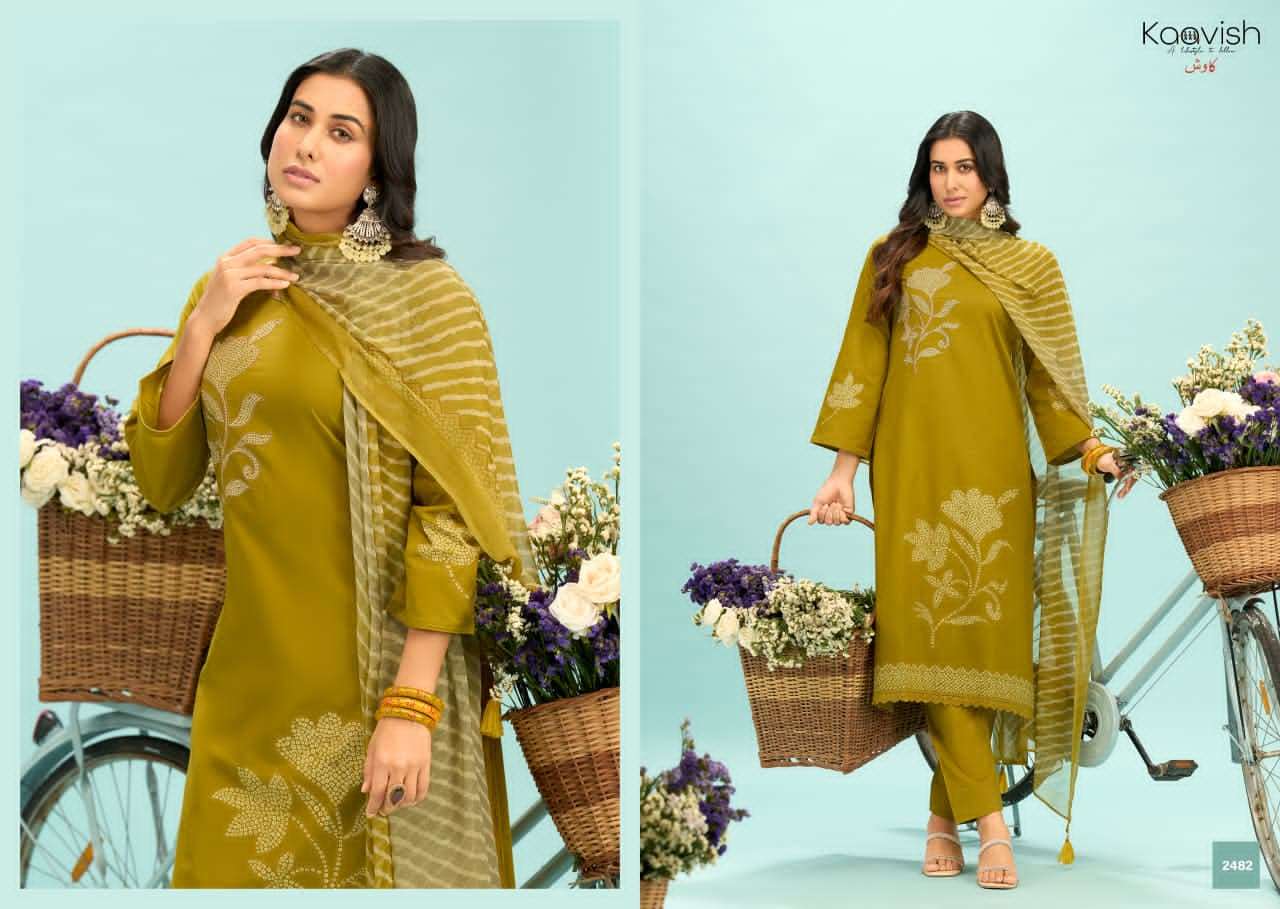 Kaavish Fashion Rubiaa Pure Lawn Cotton Pakistani Suit - Amrah Wholesale