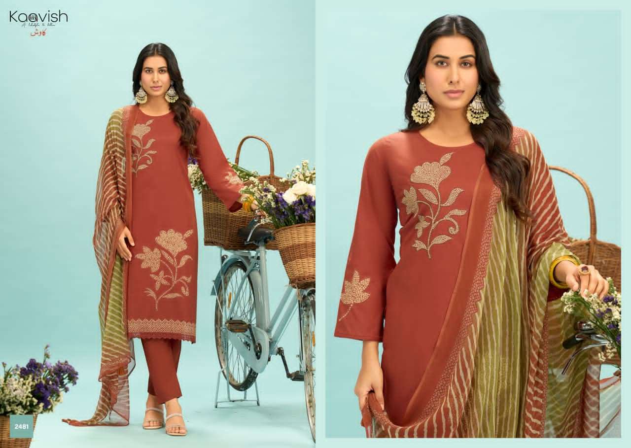 Kaavish Fashion Rubiaa Pure Lawn Cotton Pakistani Suit - Amrah Wholesale